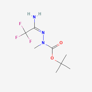 tert-butyl N-[(E)-(1-amino-2,2,2-trifluoroethylidene)amino]-N-methylcarbamate