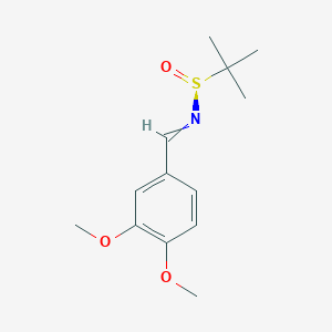 molecular formula C13H19NO3S B11717690 (S)-N-[(3,4-dimethoxyphenyl)methylidene]-2-methylpropane-2-sulfinamide 