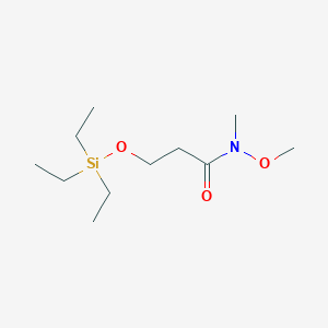 molecular formula C11H25NO3Si B11717712 N-Methoxy-N-methyl-3-[(triethylsilyl)oxy]propanamide 