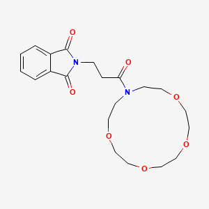 molecular formula C21H28N2O7 B11717716 2-[3-oxo-3-(1,4,7,10-tetraoxa-13-azacyclopentadecan-13-yl)propyl]-1H-isoindole-1,3(2H)-dione 