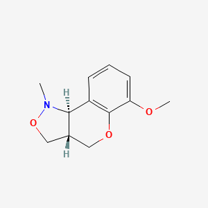 molecular formula C12H15NO3 B11717740 (3aR,9bR)-6-methoxy-1-methyl-3,3a,4,9b-tetrahydrochromeno[4,3-c][1,2]oxazole 