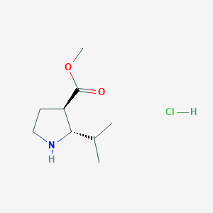 methyl (2S,3R)-2-(propan-2-yl)pyrrolidine-3-carboxylate hydrochloride