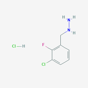 [(3-Chloro-2-fluorophenyl)methyl]hydrazine hydrochloride