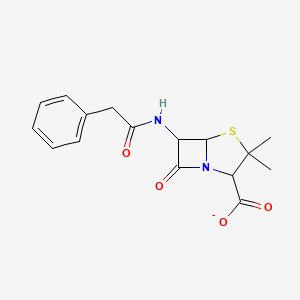 molecular formula C16H17N2O4S- B11717834 3,3-Dimethyl-7-oxo-6-[(phenylacetyl)amino]-4-thia-1-azabicyclo[3.2.0]heptane-2-carboxylate 