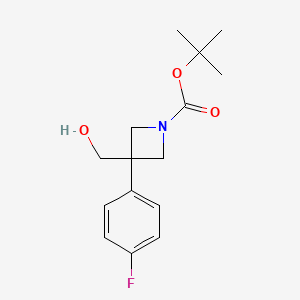 Tert-butyl 3-(4-fluorophenyl)-3-(hydroxymethyl)azetidine-1-carboxylate