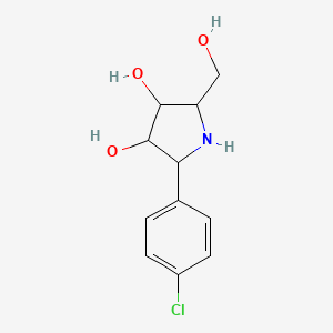 2-(4-Chlorophenyl)-5-(hydroxymethyl)pyrrolidine-3,4-diol