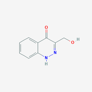 molecular formula C9H8N2O2 B11717918 3-(Hydroxymethyl)-1,4-dihydrocinnolin-4-one 