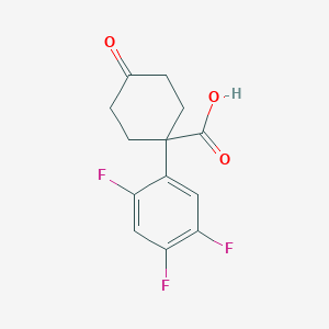 4-Oxo-1-(2,4,5-trifluorophenyl)cyclohexanecarboxylic Acid