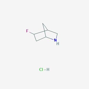 molecular formula C6H11ClFN B11717946 5-Fluoro-2-azabicyclo[2.2.1]heptane hydrochloride 