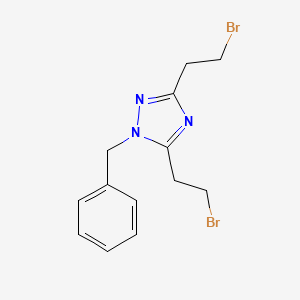 molecular formula C13H15Br2N3 B11717969 1-benzyl-3,5-bis(2-bromoethyl)-1H-1,2,4-triazole 