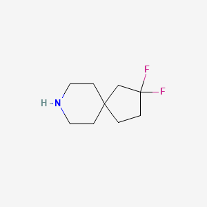 molecular formula C9H15F2N B11718039 2,2-Difluoro-8-azaspiro[4.5]decane 