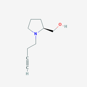 molecular formula C9H15NO B11718040 [(2S)-1-(but-3-yn-1-yl)pyrrolidin-2-yl]methanol 