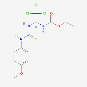 Ethyl 2,2,2-trichloro-1-{[(4-methoxyanilino)carbothioyl]amino}ethylcarbamate