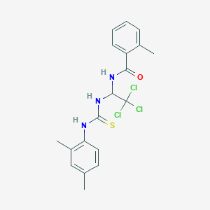 2-methyl-N-(2,2,2-trichloro-1-{[(2,4-dimethylphenyl)carbamothioyl]amino}ethyl)benzamide