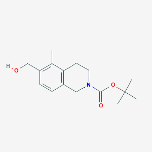 molecular formula C16H23NO3 B11718068 tert-butyl 3,4-dihydro-6-(hydroxymethyl)-5-methylisoquinoline-2(1H)-carboxylate 