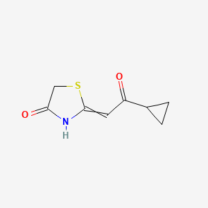 2-(2-cyclopropyl-2-oxoethylidene)-1,3-thiazolidin-4-one