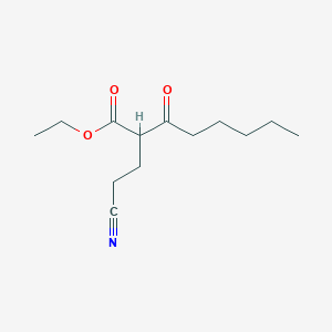 Ethyl 2-(2-cyanoethyl)-3-oxooctanoate