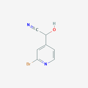 molecular formula C7H5BrN2O B11718101 2-(2-Bromopyridin-4-yl)-2-hydroxyacetonitrile 