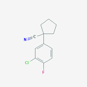 1-(3-Chloro-4-fluorophenyl)cyclopentanecarbonitrile