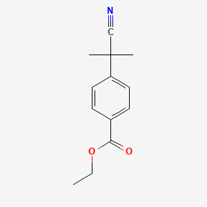 molecular formula C13H15NO2 B11718128 Ethyl 4-(2-Cyano-2-propyl)benzoate 