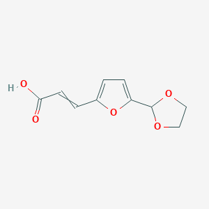 molecular formula C10H10O5 B11718138 3-[5-(1,3-dioxolan-2-yl)furan-2-yl]prop-2-enoic acid 