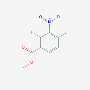 molecular formula C9H8FNO4 B11718165 Methyl 2-fluoro-4-methyl-3-nitrobenzoate 