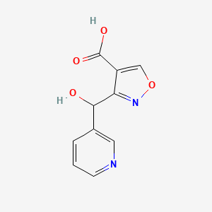 molecular formula C10H8N2O4 B11718177 3-[Hydroxy(3-pyridyl)methyl]isoxazole-4-carboxylic Acid CAS No. 2006277-29-6