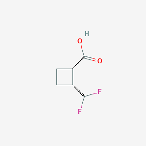 molecular formula C6H8F2O2 B11718212 (1S,2R)-2-(Difluoromethyl)cyclobutane-1-carboxylic acid 