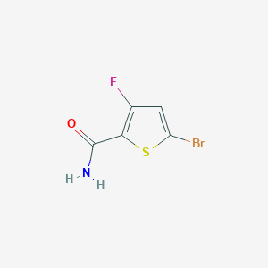 molecular formula C5H3BrFNOS B11718217 5-Bromo-3-fluorothiophene-2-carboxamide 