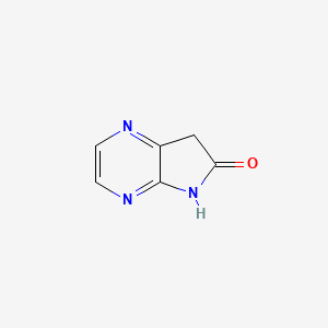 molecular formula C6H5N3O B11718219 5,7-Dihydropyrrolo[2,3-b]pyrazin-6-one 