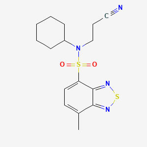 N-(2-cyanoethyl)-N-cyclohexyl-7-methyl-2,1,3-benzothiadiazole-4-sulfonamide