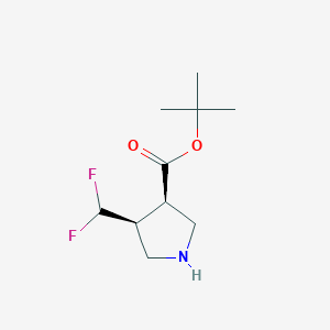 tert-butyl (3R,4S)-4-(difluoromethyl)pyrrolidine-3-carboxylate