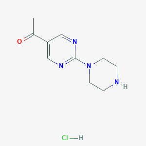 1-[2-(Piperazin-1-yl)pyrimidin-5-yl]ethan-1-one hydrochloride