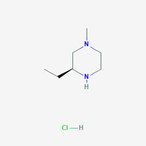 molecular formula C7H17ClN2 B11718311 (3S)-3-ethyl-1-methylpiperazine hydrochloride 