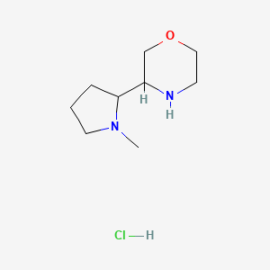 molecular formula C9H19ClN2O B11718312 3-(1-Methylpyrrolidin-2-yl)morpholine hydrochloride 