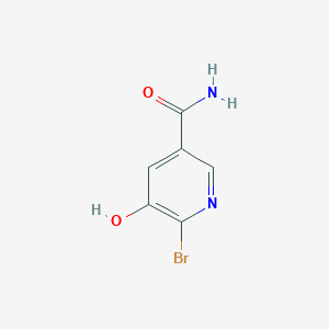 molecular formula C6H5BrN2O2 B11718371 6-Bromo-5-hydroxynicotinamide 