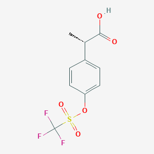 (S)-2-[4-[[(Trifluoromethyl)sulfonyl]oxy]phenyl]propanoic Acid