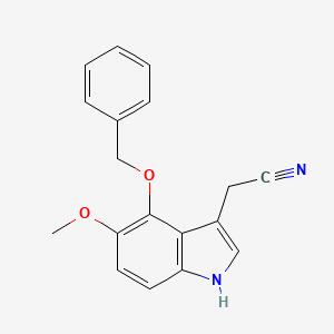 molecular formula C18H16N2O2 B11718379 4-(Benzyloxy)-5-methoxyindole-3-acetonitrile 