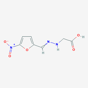 molecular formula C7H7N3O5 B11718386 2-{2-[(5-Nitrofuran-2-yl)methylidene]hydrazin-1-yl}acetic acid 