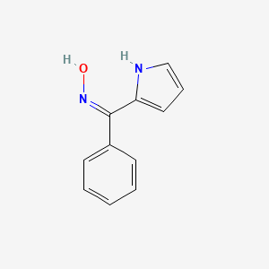 molecular formula C11H10N2O B11718424 (E)-N-[phenyl(1H-pyrrol-2-yl)methylidene]hydroxylamine 