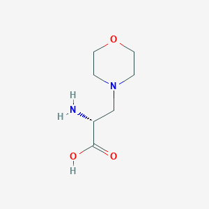 molecular formula C7H14N2O3 B11718433 (R)-2-Amino-3-morpholinopropanoic acid 