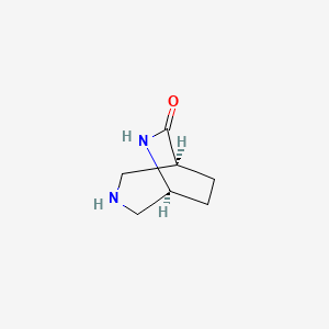 molecular formula C7H12N2O B11718437 (1S,5S)-3,6-diazabicyclo[3.2.2]nonan-7-one 