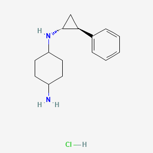 N1-[(1R,2S)-2-phenylcyclopropyl]cyclohexane-1,4-diamine hydrochloride