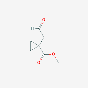 molecular formula C7H10O3 B11718460 Methyl 1-(2-Oxoethyl)cyclopropanecarboxylate 