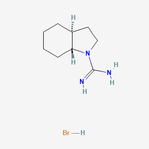 molecular formula C9H18BrN3 B11718465 (3aS,7aR)-octahydro-1H-indole-1-carboximidamide hydrobromide 