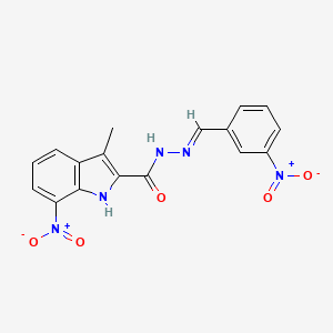 3-methyl-7-nitro-N'-[(E)-(3-nitrophenyl)methylidene]-1H-indole-2-carbohydrazide