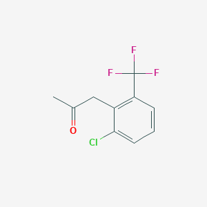 molecular formula C10H8ClF3O B11718479 1-(2-Chloro-6-(trifluoromethyl)phenyl)propan-2-one 