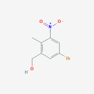 molecular formula C8H8BrNO3 B11718481 (5-Bromo-2-methyl-3-nitrophenyl)methanol 