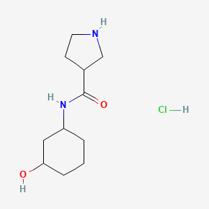 N-(3-hydroxycyclohexyl)pyrrolidine-3-carboxamide hydrochloride