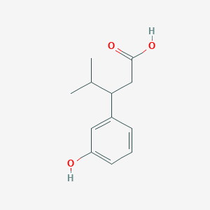 molecular formula C12H16O3 B11718512 3-(3-Hydroxyphenyl)-4-methylpentanoic Acid 